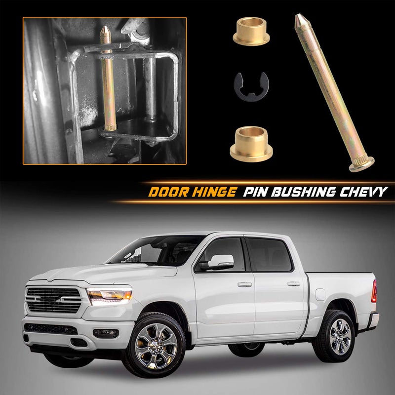 NDRUSH Door Hinge Pins Bushings Kit Replacement Compatible with Ford F150 F250 F350 Bronco - Image 3